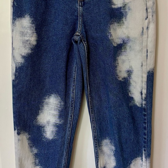 Cello| Blue & White Straight Leg High Waist Denim Jeans Sz 5/6 - Picture 4 of 8